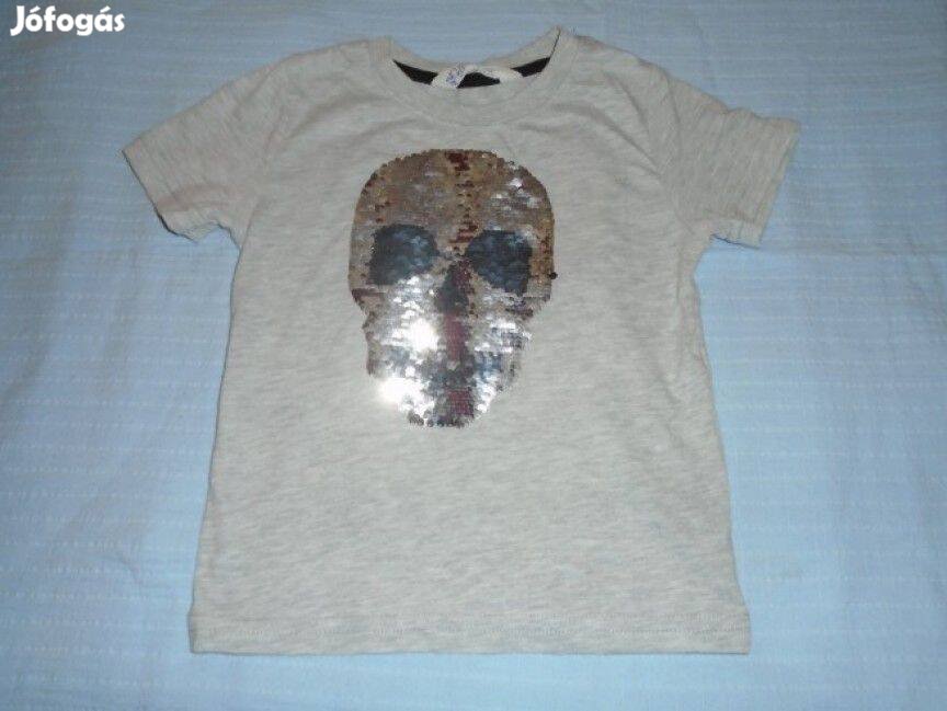 H&M simizős koponya mintás szürke póló 3-4 évesre (méret 104)