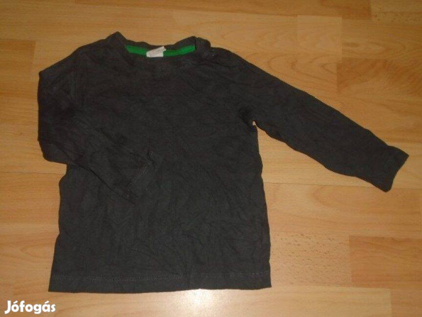 H&M sötét és csíkos hosszú ujjú póló felső 12-18 hó (méret 86)