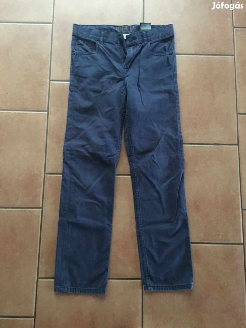 H&M sötétkék chino farmer nadrág! 134-es