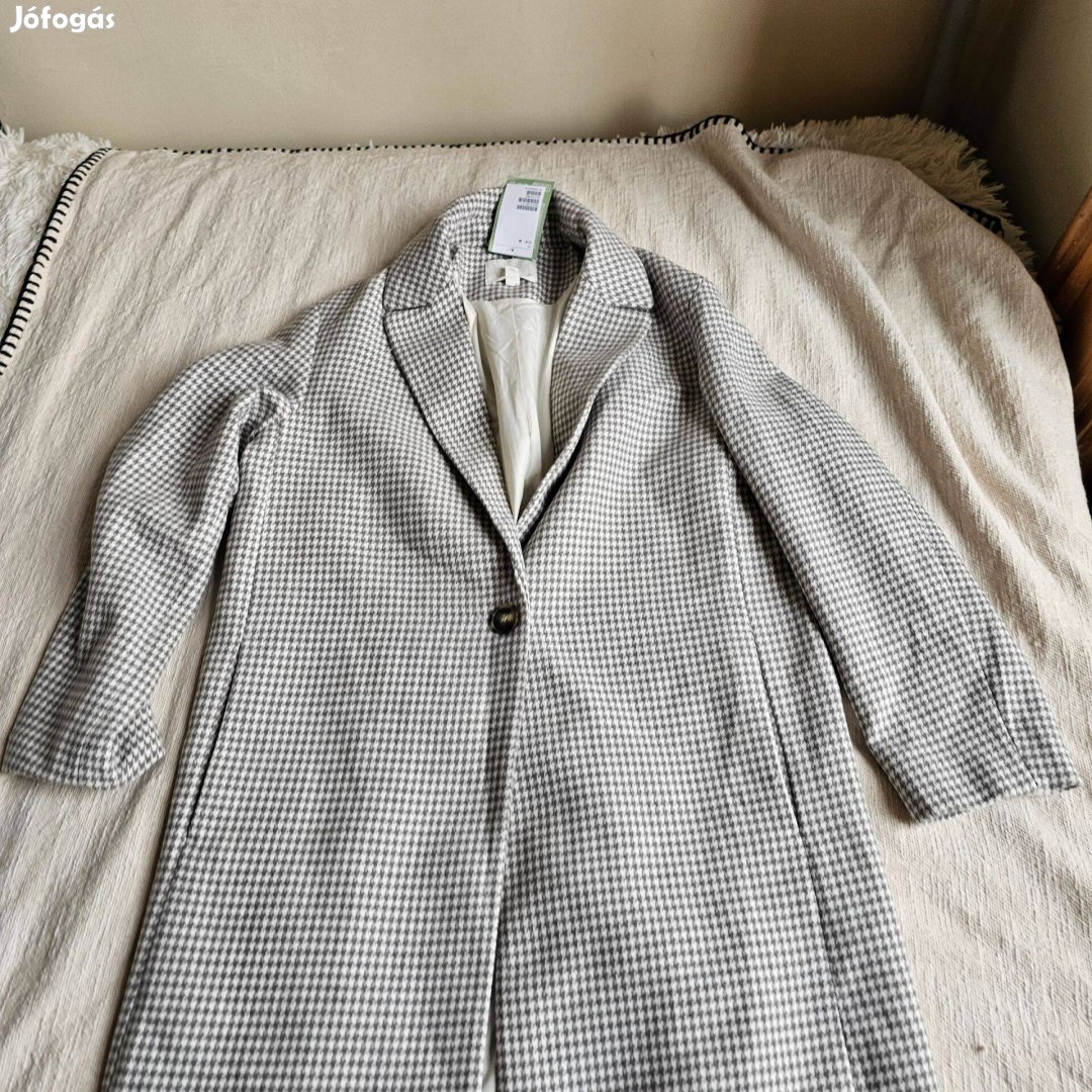 HM szövet kabát M-es méret új gyapjúkeverék 18 gyapjú