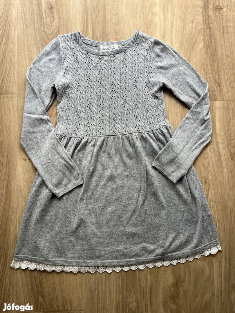 H&M szurke kotott ruha 134/140 (8-10 ev)