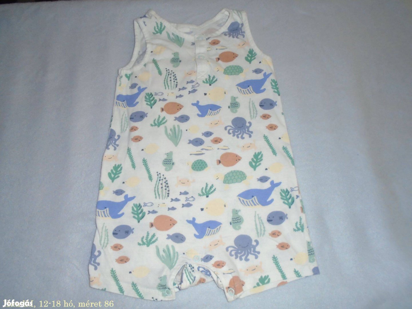 H&M tengeri állat mintás napozó 12-18 hó (méret 86)