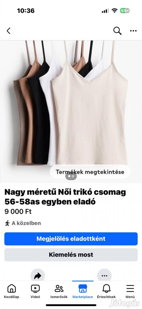 H&M vádolt nagyméretű trikó egyben eladó 