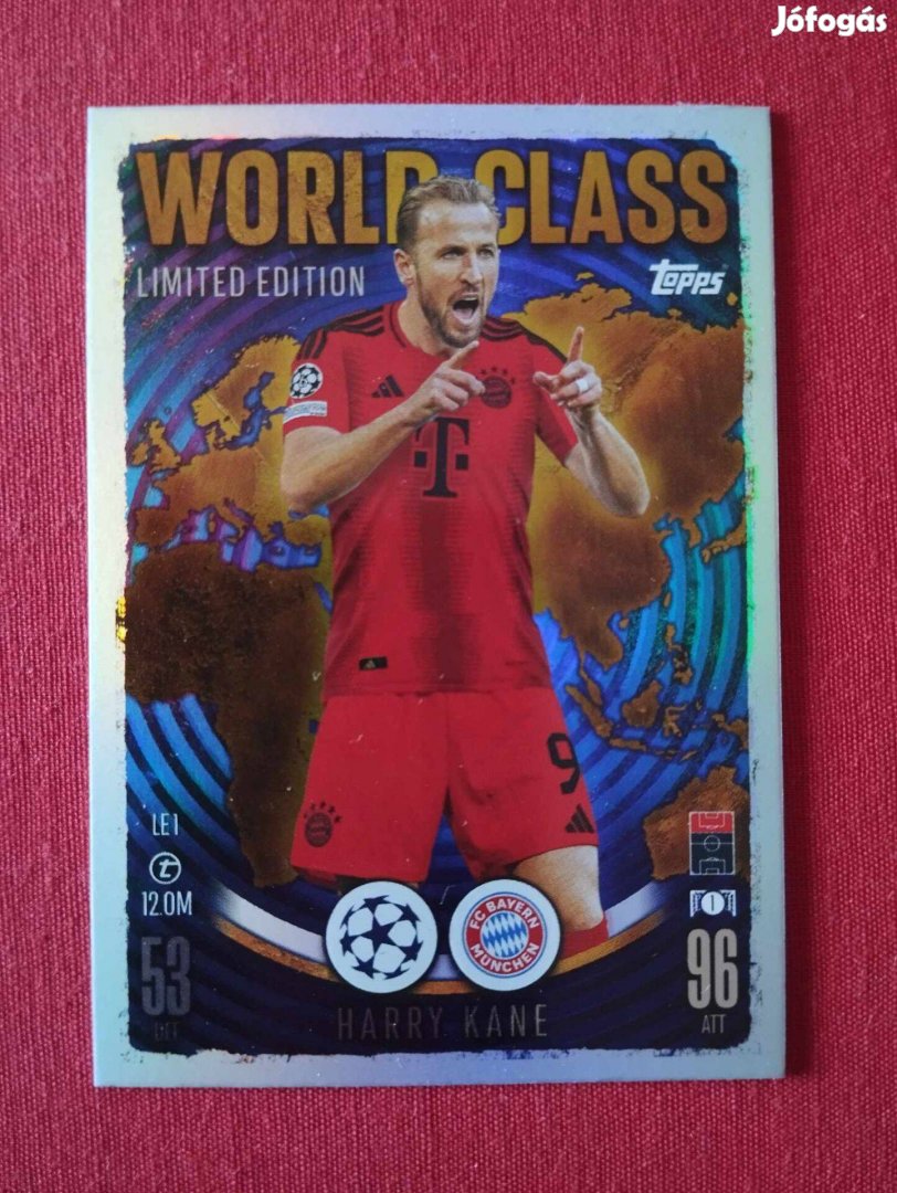 H. Kane (Bayern) Bajnokok Ligája 2024 World Class Limited focis kártya