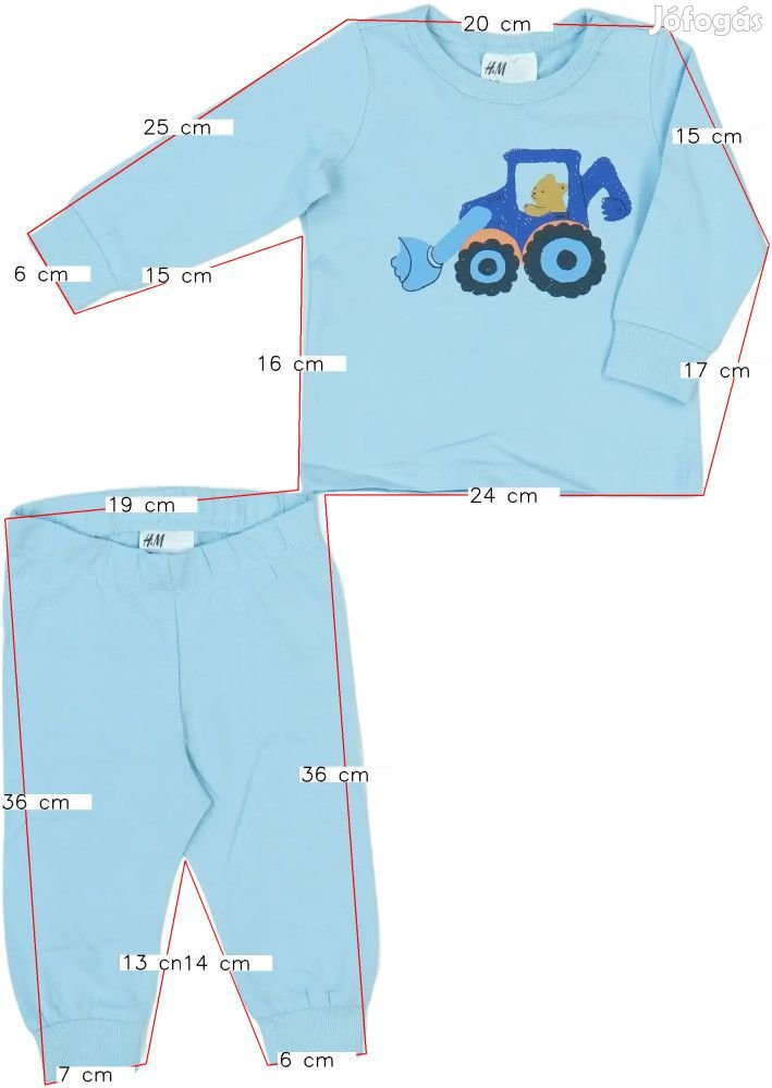 H&amp;M Új (címkés) Fiú Pizsama (Méret: 62)