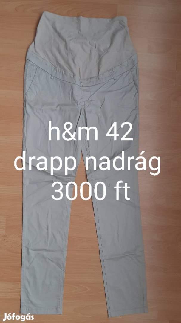 H&m 42-es drapp kismama nadrág 