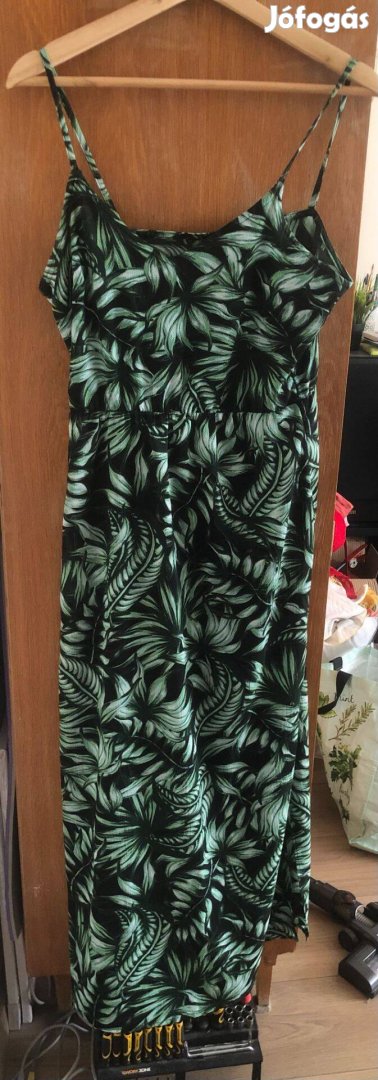 H&m Divided levél trópusi dzsungel mintás ruha maxiruha M 38