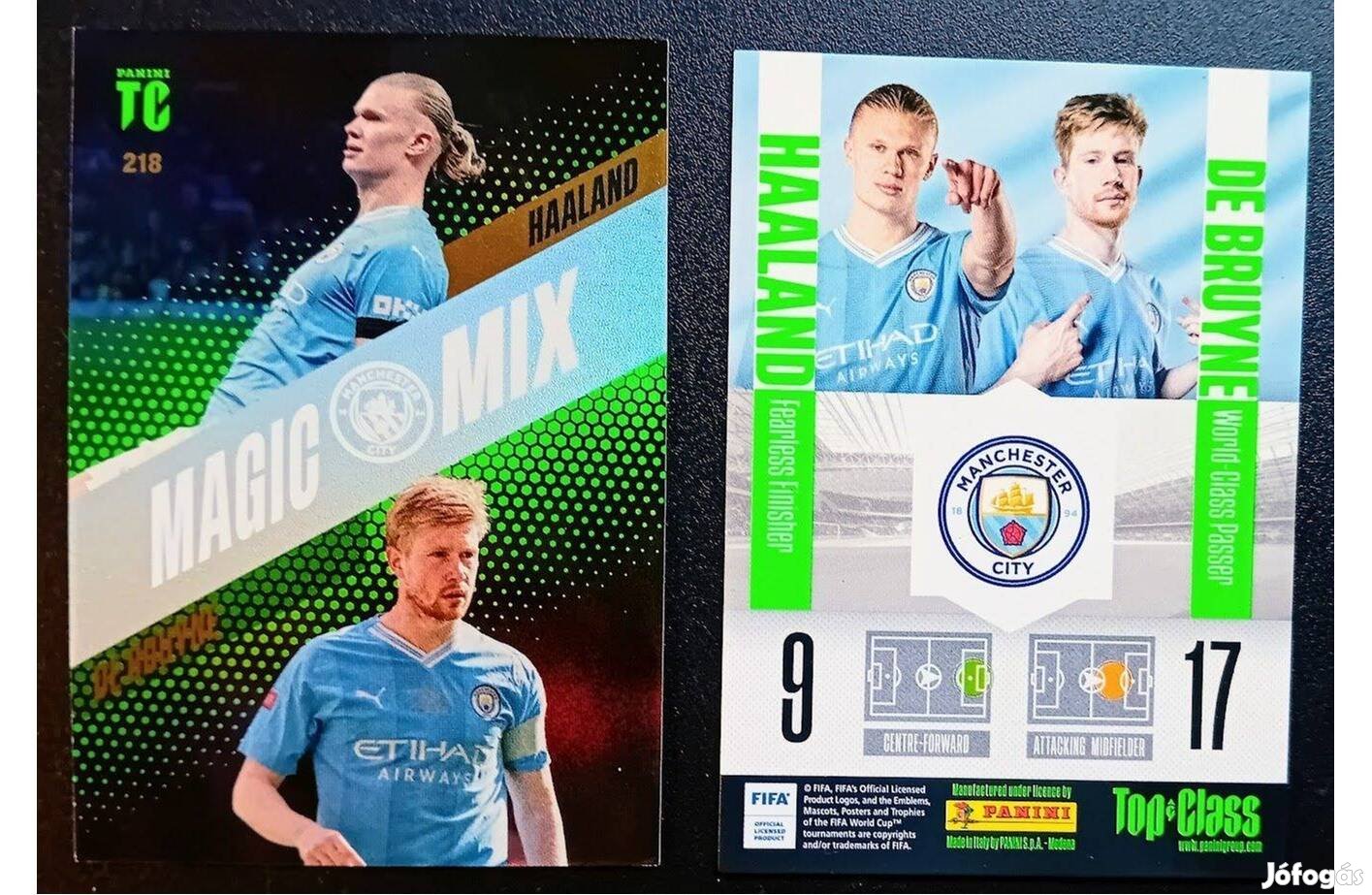 Haaland De Bruyne Manchester City Magic Mix focis kártya Top Class '24