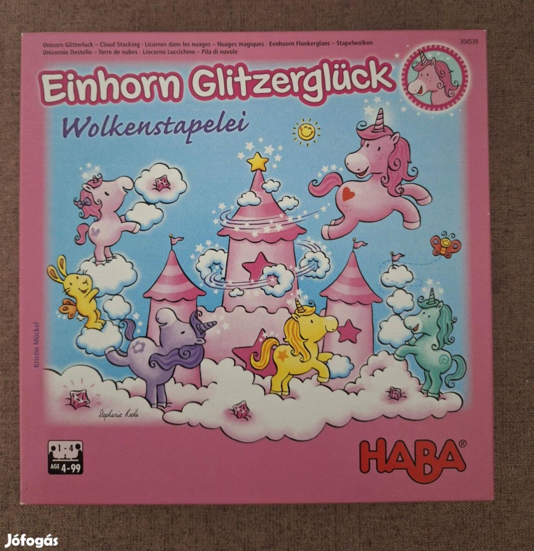Haba Einhorn glitzerglück-Felhőrakosgató társasjáték