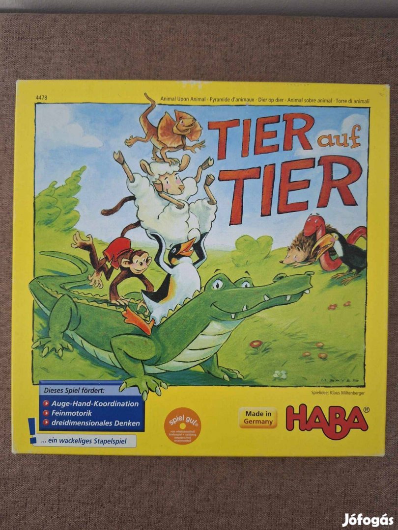 Haba Tier auf tier-Állatpiramis társasjáték