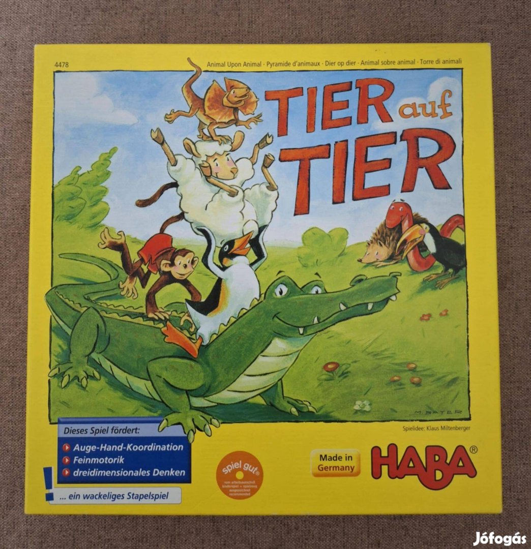 Haba Tier auf tier-Állatpiramis társasjáték