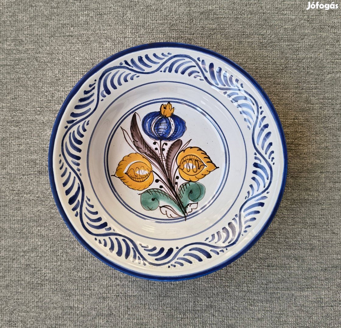 Habán kerámia tányér falitál népművészeti kézműves
