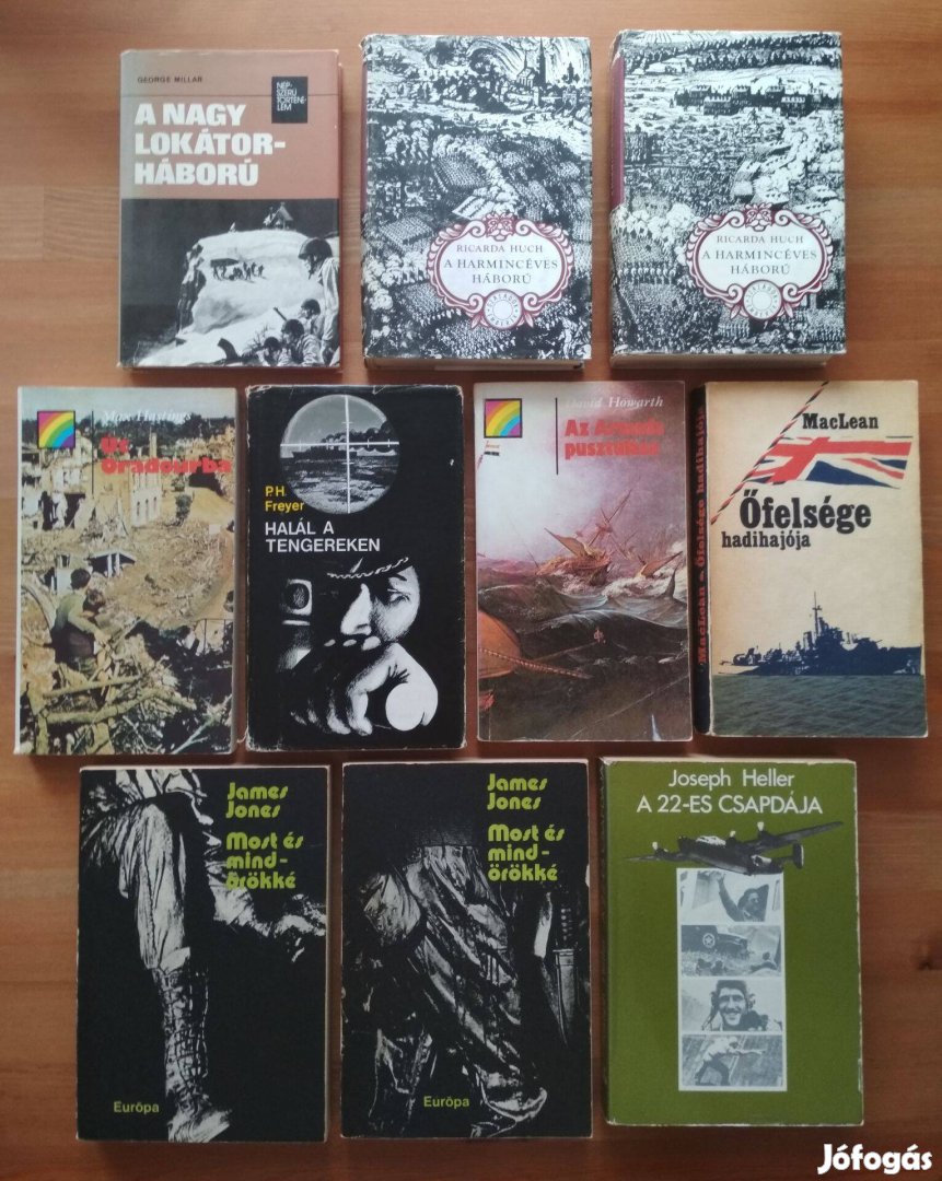 Háború könyvcsomag 10 db könyv
