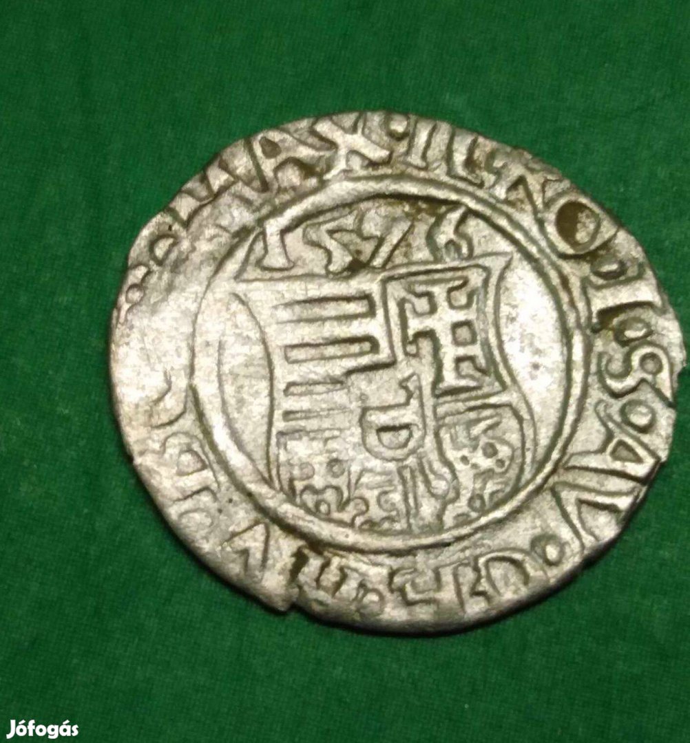 Habsburg II. Mátyás ezüst dénár 1576