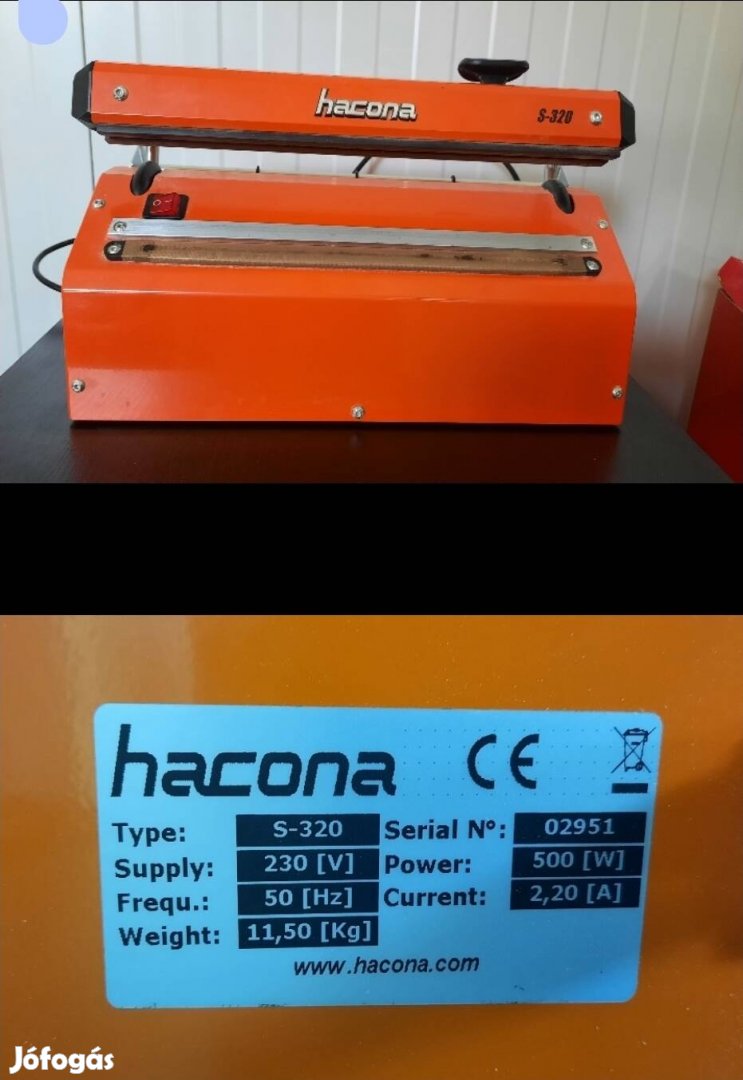Haconca S-320 Ipari Impulzus Fóliahegesztő Gép