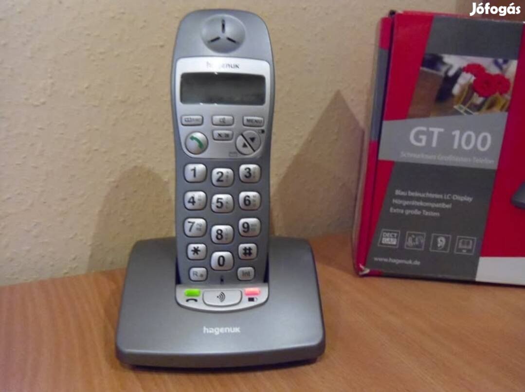 Hagenuk GT100 típusú vezeték nélküli telefon óriás gombokkal: