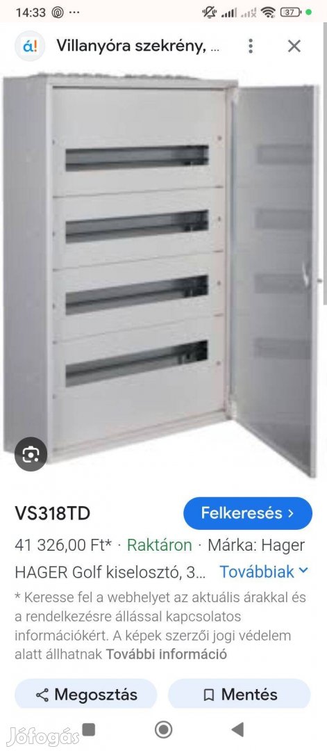 Hager villany szekrény