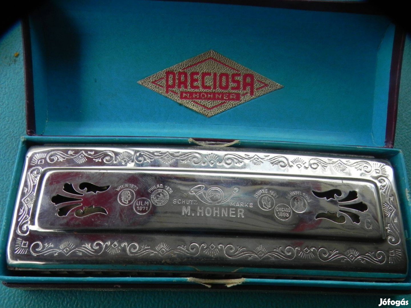 Hagyaték Hohner preciosa Szájharmónika antik