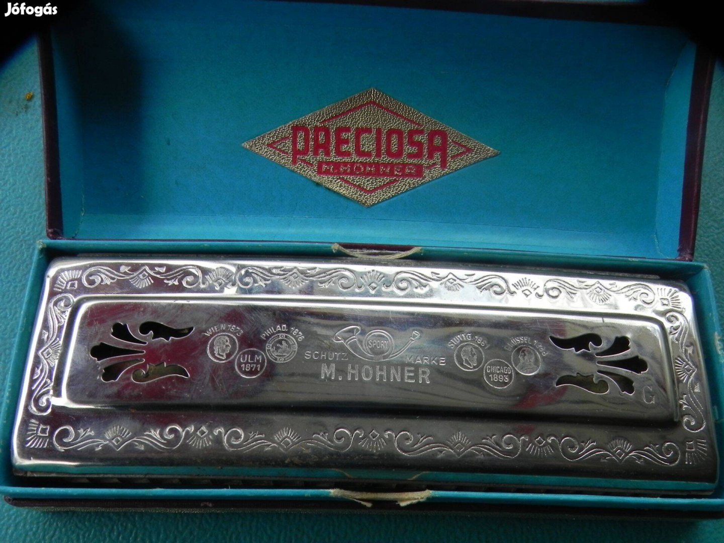 Hagyaték Hohner preciosa Szájharmónika antik