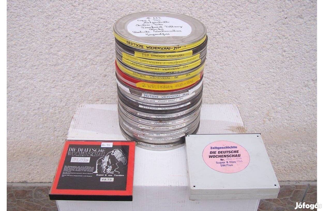 Hagyatékból 18 tekercs II világháborús super 8-as német