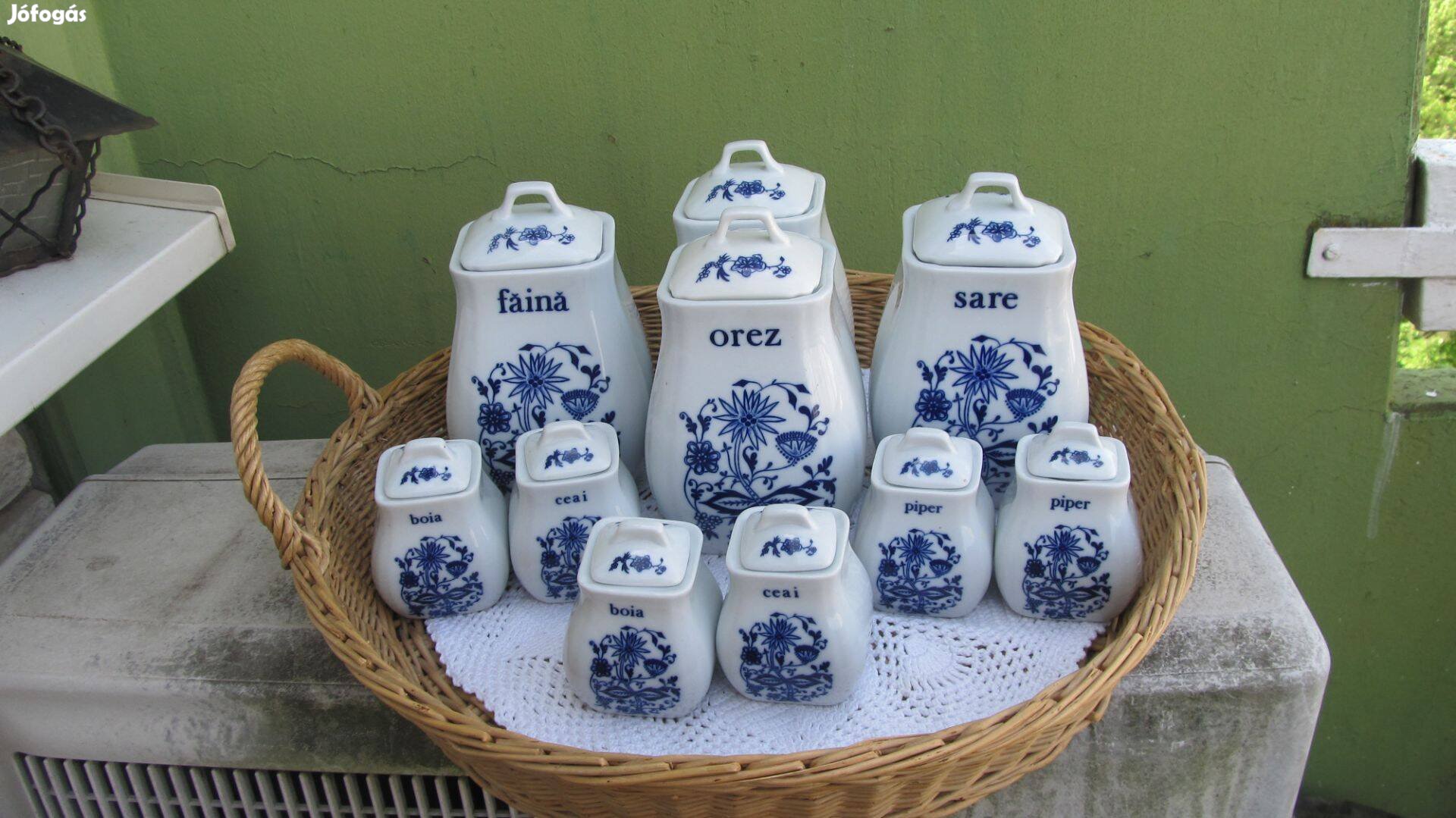 Hagymamintás porcelán fűszertartó 10 db