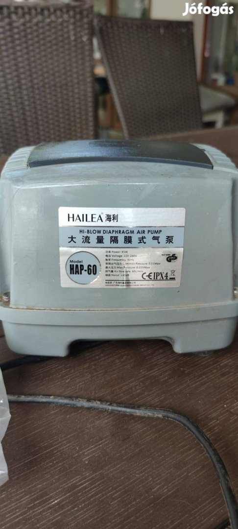 Hailea HAP-60 levegőztető kompresszor (45W) (3600L/h)