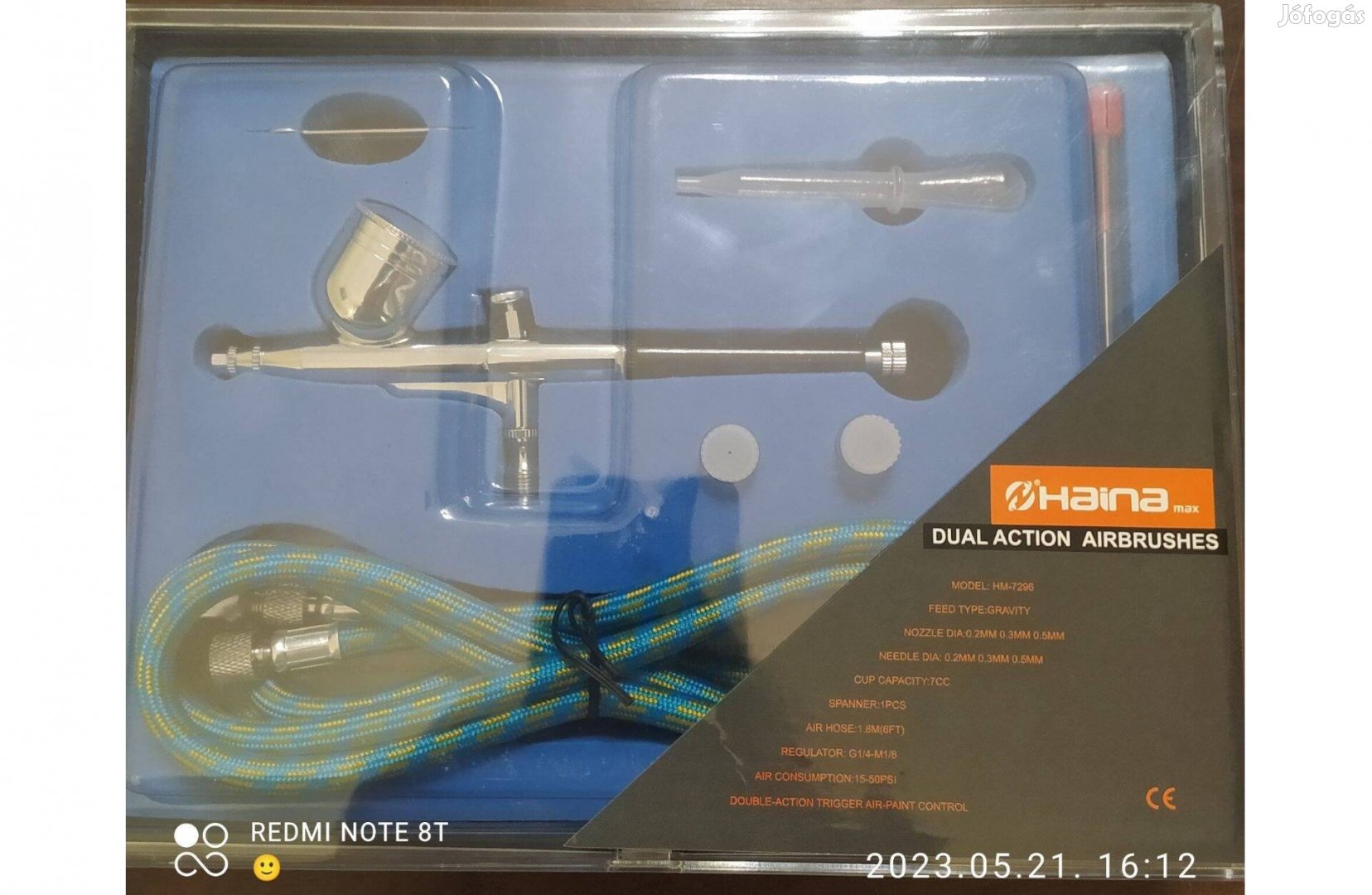 Haina Airbrush festékszóró készlet 3db fúvókával HM-7296