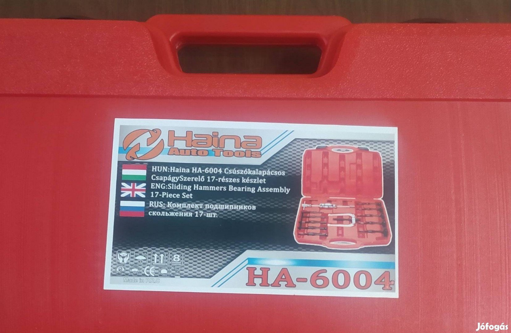 Haina csúszókalapácsos csapágyszerelő 17 részes készlet HA-6004