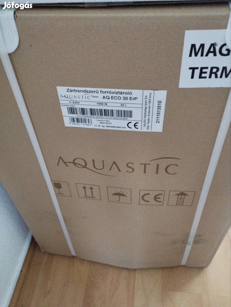 Hajdú Aquastic 30 l új bojler 