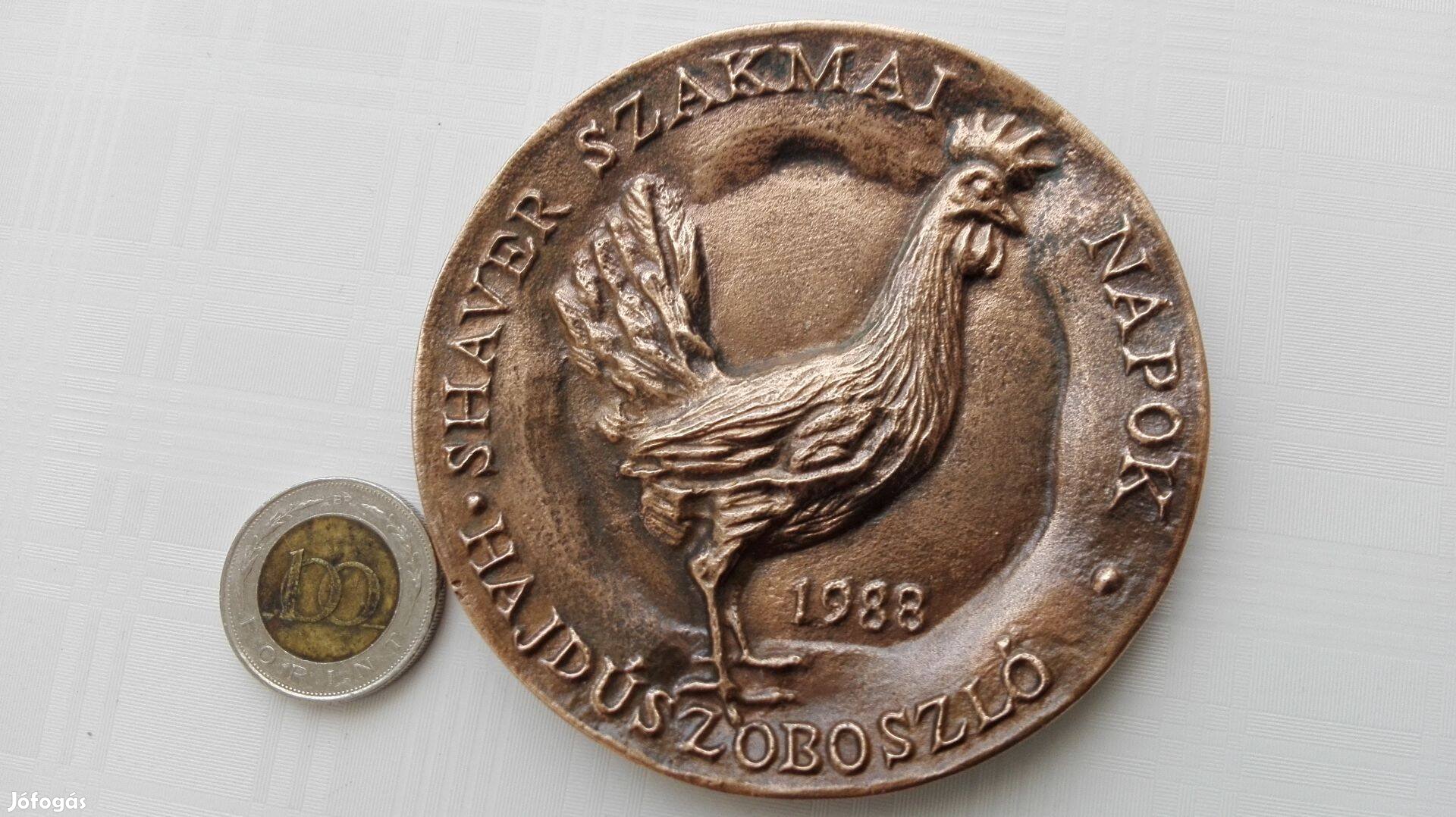 Hajduszoboszló Shaver Szakmai napok 1988-as ritka bronz érem