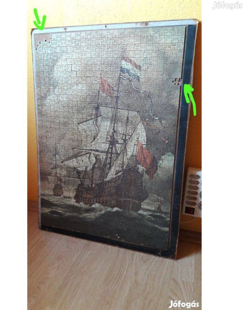 Hajós kép puzzle falemezre ragasztva 54x76cm hiányos