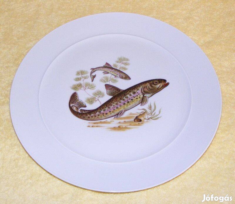 Hal, halas porcelán tányér 4 db