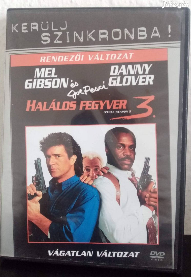 Halálos Fegyver 3. (rendezői /vágatlan változat) DVD - film eladó 