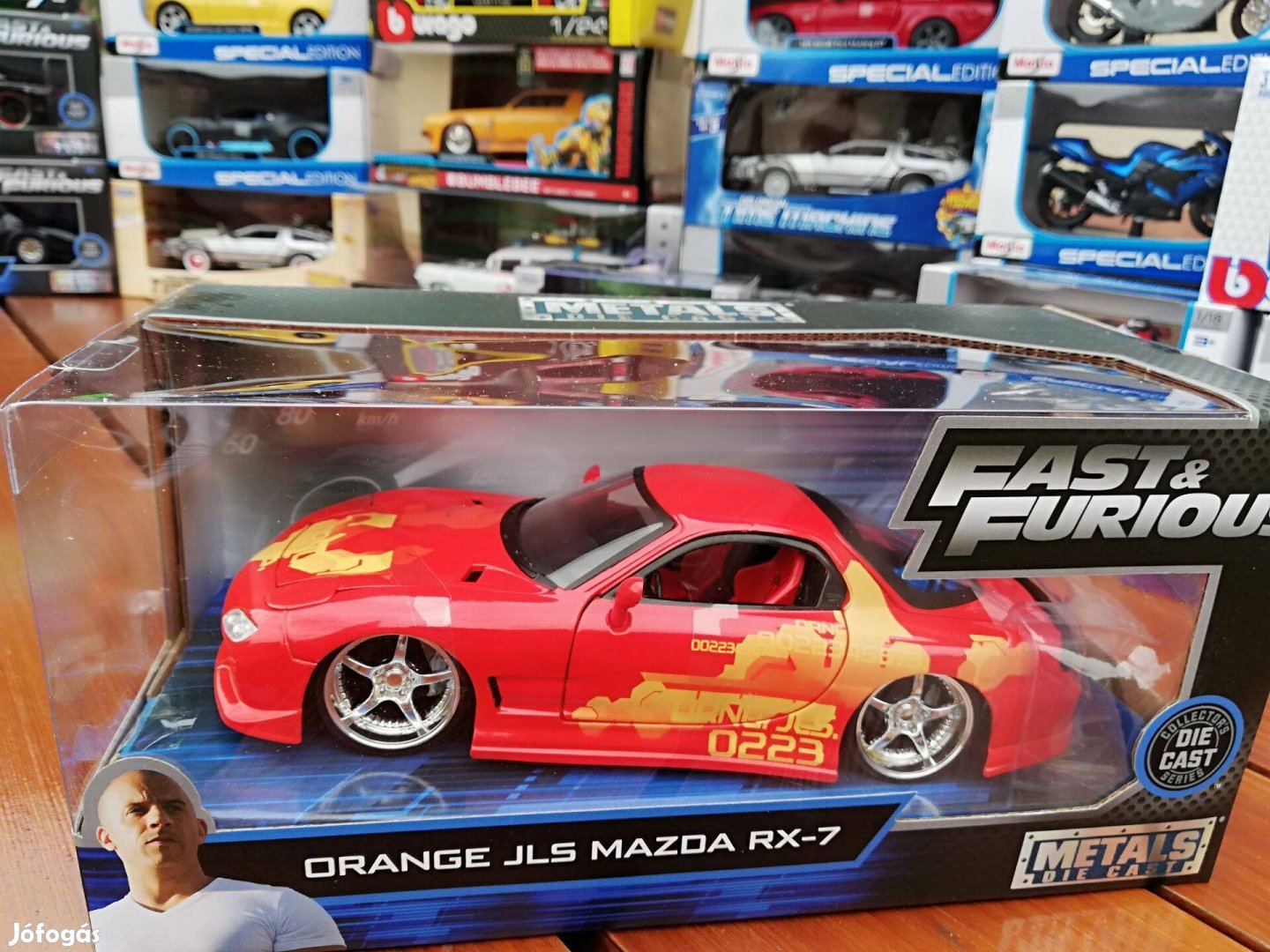 Halálos Iramban Orange Jls új Mazda RX-7 új 1:24 Autó Modell