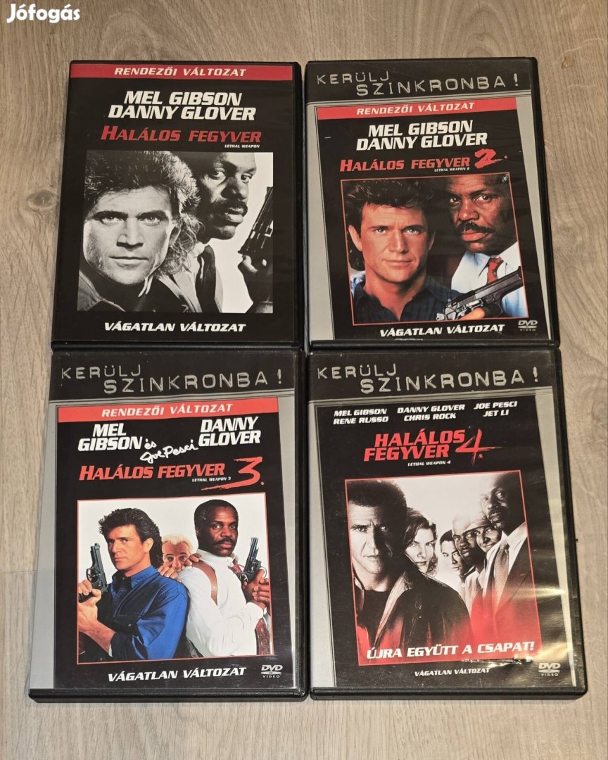 Halálos fegyver 1-4. DVD kollekció (Mel Gibson)