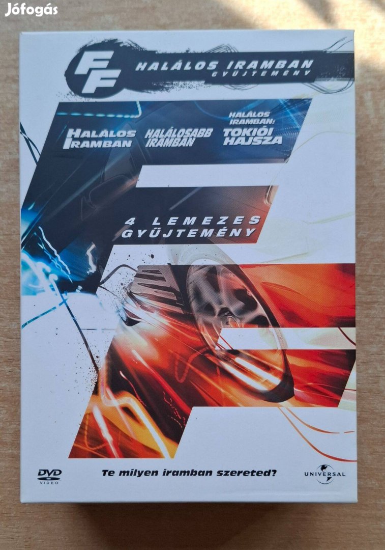 Halálos iramban 1-3. (2001,2003,2006) 4 lemezes gyűjtemény DVD