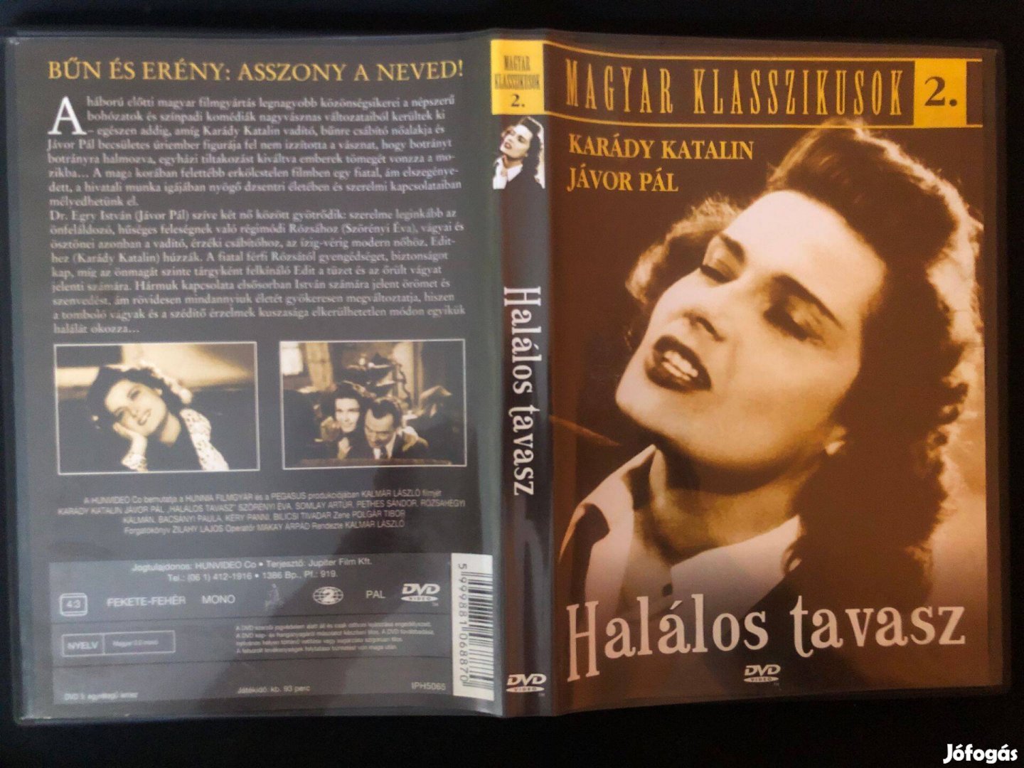 Halálos tavasz Magyar klasszikusok 2. karcmentes, Karády Katalin DVD