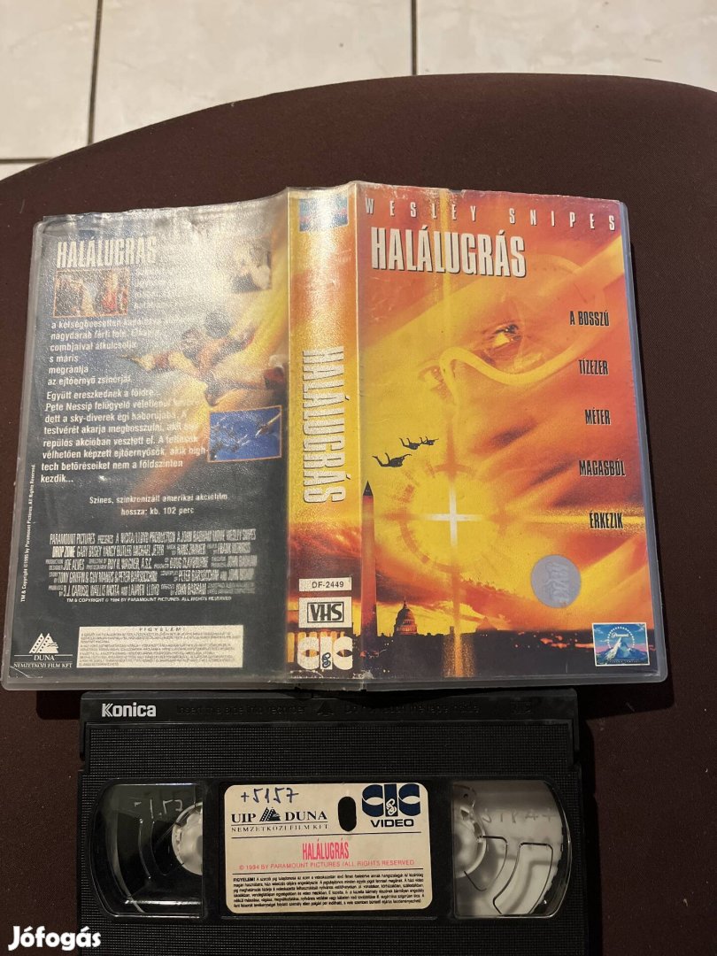 Halálugrás akció vhs kistok.