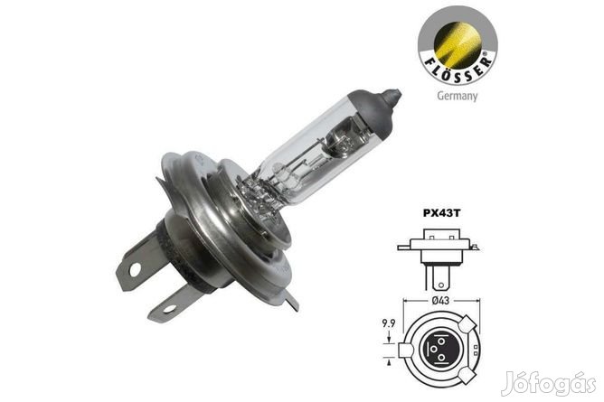 Halogén izzó fényszóró Flosser 12V - 3535W - PX43T - HS1