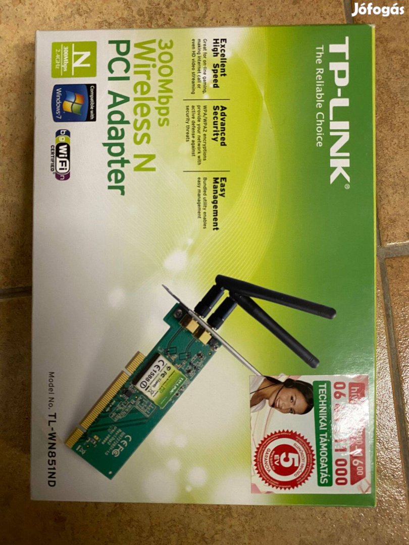 Hálózati kártya Wireless - PCI - TP-Link
