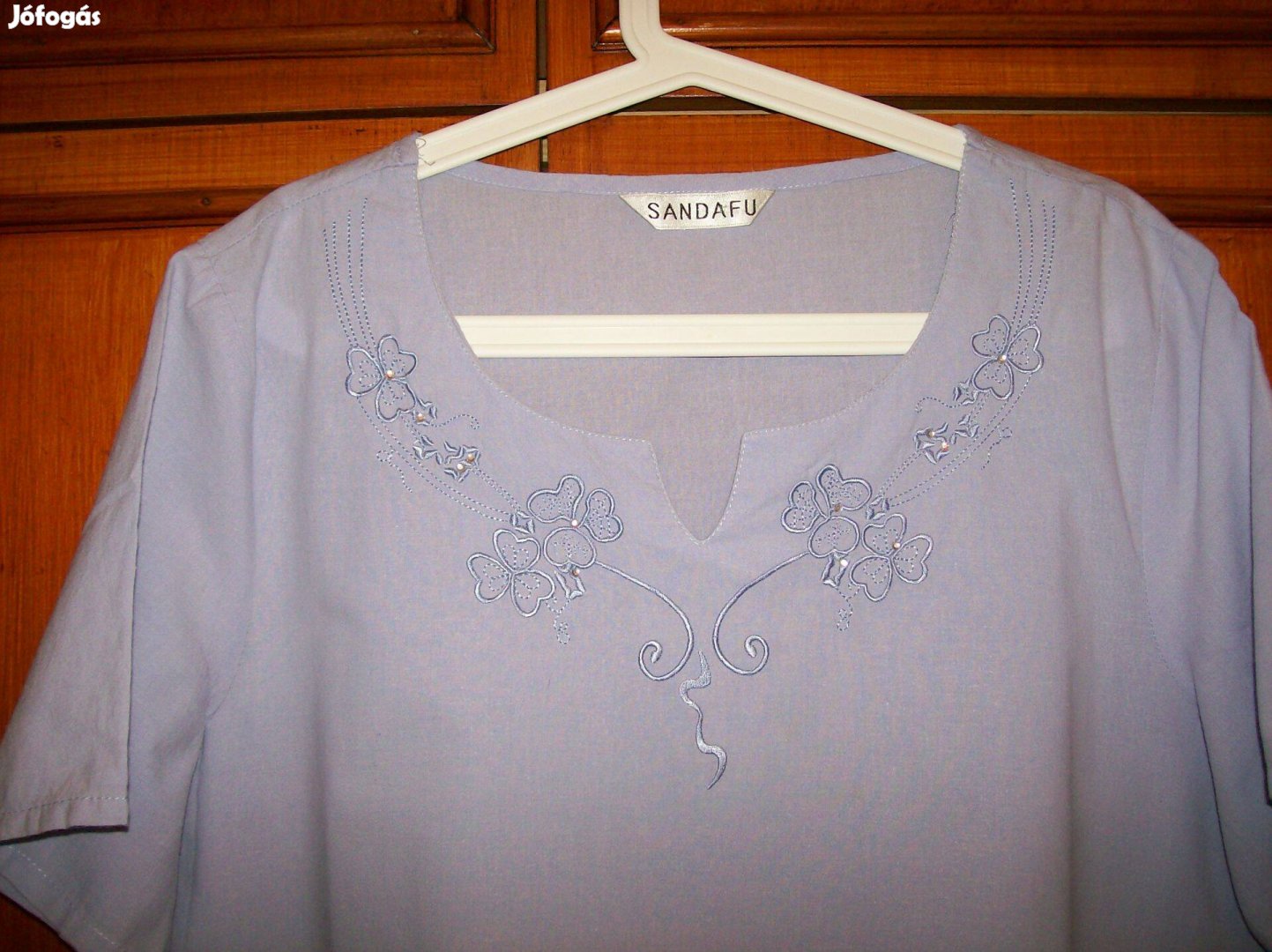 Halvány lila női vékony vászon nagy méretű, ing XL