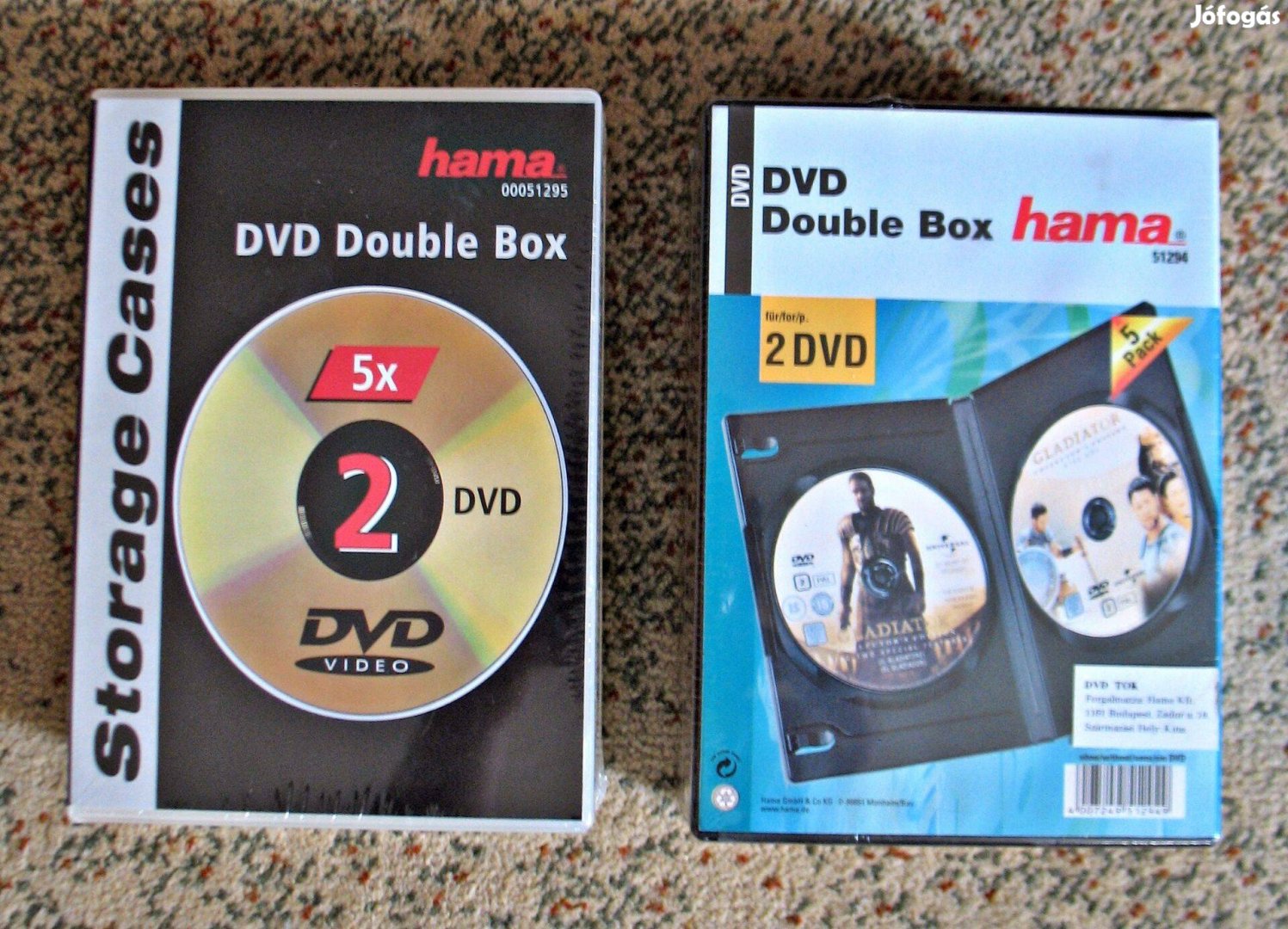 Hama 10 db-os dupla DVD tartó tok 51294-51295