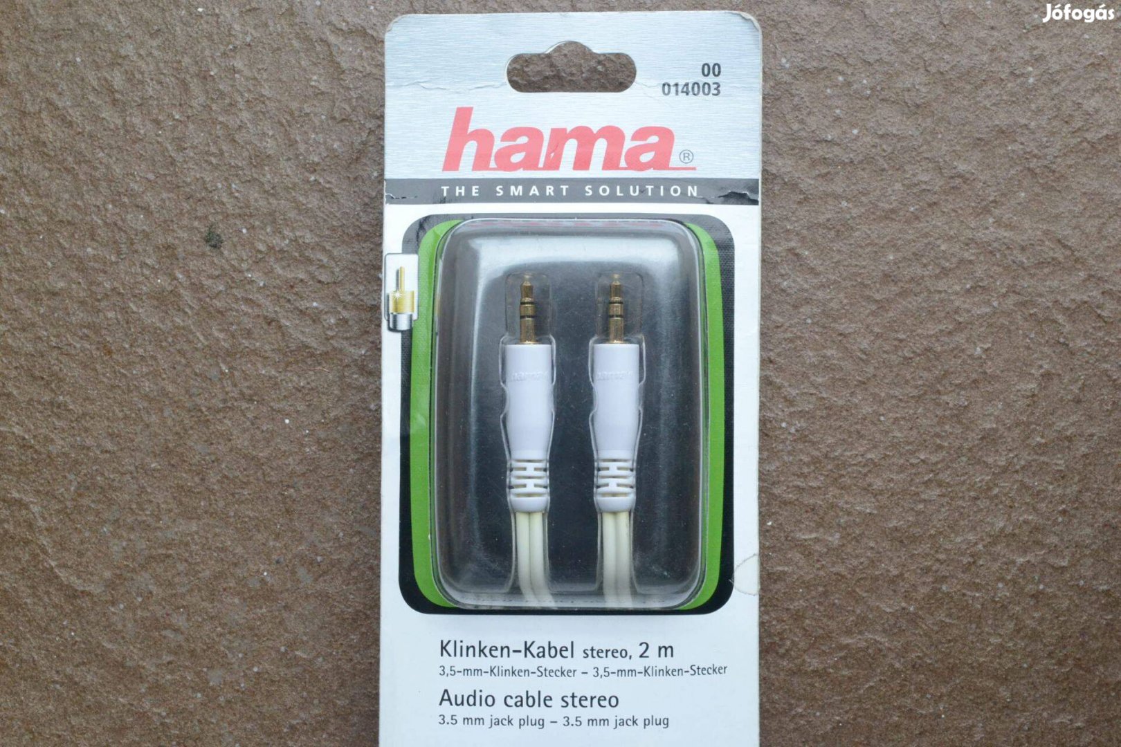 Hama 3,5mm sztereó jack kábel 2m aranyozott új