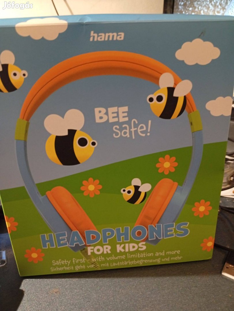 Hama Beesafe kéknarancs színű gyermek fejhallgató