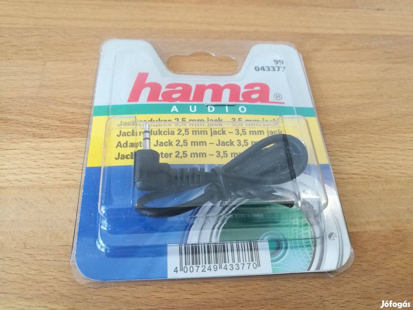 Hama Jack-csatlakozós adapter - 2,5mm dugasz-3,5mm hüvely (új)