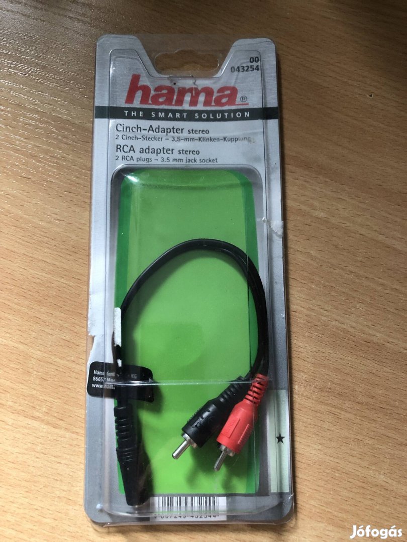 Hama RCA- 3.5 Jack adapter új