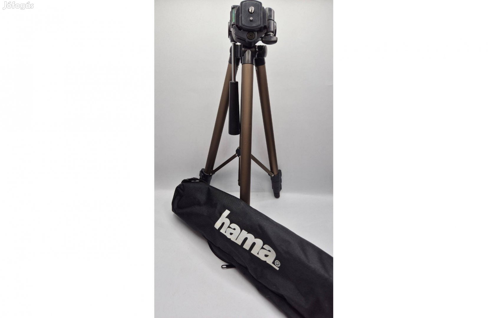 Hama Star 75 fotó-video állvány táskával, használt