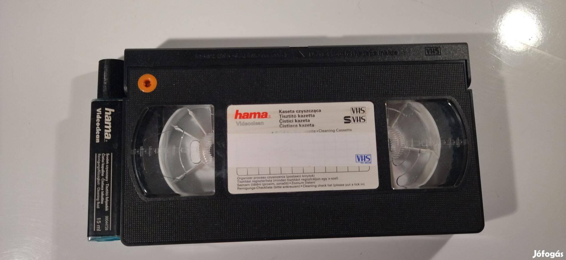 Hama VHS S-VHS Videó Tisztító Kazetta Tisztító Folyadékkal