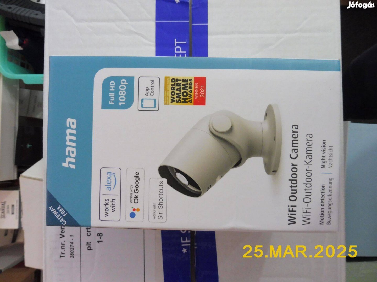 Hama (176576) fehér éjjellátó kültéri 1080P okos WiFi kamera