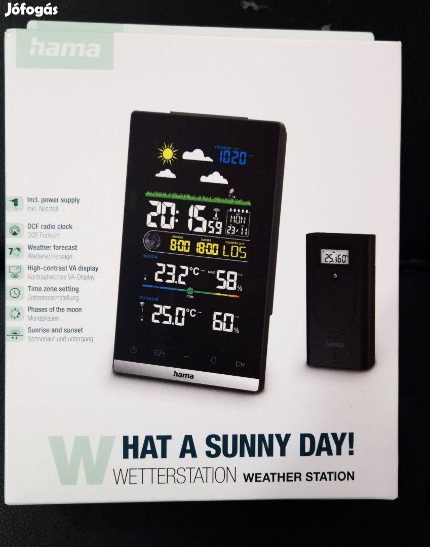 Hama 222239 Jamaica Meteorológiai állomás, kültéribeltéri,